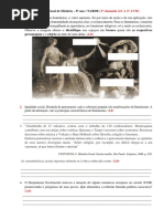 2ª Avaliação MENSAL de História - 8º Ano TARDE - 1ª Chamada Ref. a 2ª AVM