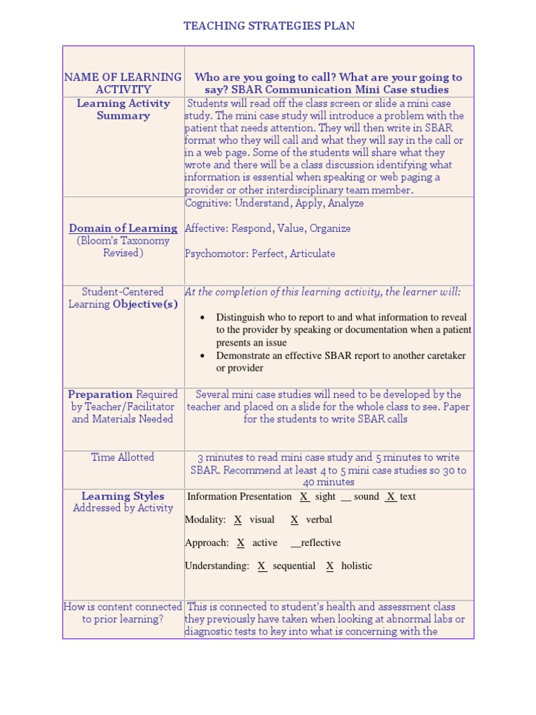 Sbar examples in healthcare image