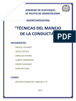 Tecnicas Del Manejo de La Conducta