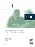 Theories of Learning and Teaching, What Do They Mean For Educators PDF