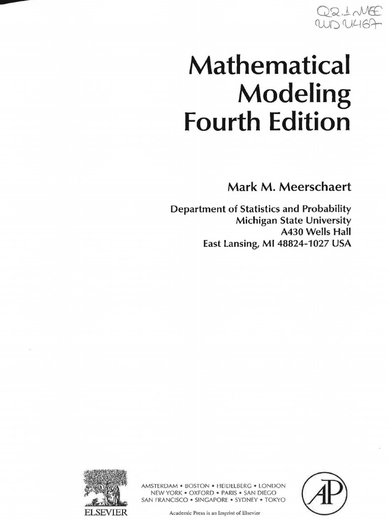 Mathematical Modeling Fourth Edition Mark M. Meerschaert PDF