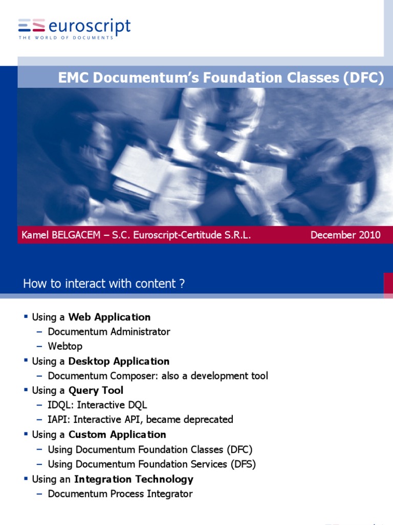 DFC Tutorial for Documentum Users | PDF | Application Programming ...
