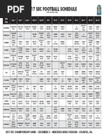 2017 SEC Football Schedule Grid