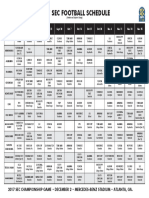 2017 SEC Football Schedule Grid