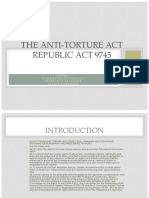 The Anti-Torture Act Republic Act 9745
