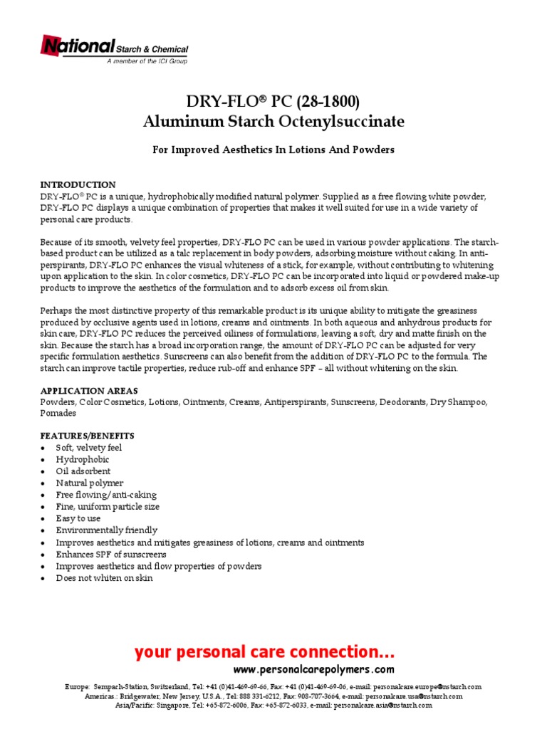 DryFlo PC | PDF | Topical Medication | Titanium Dioxide