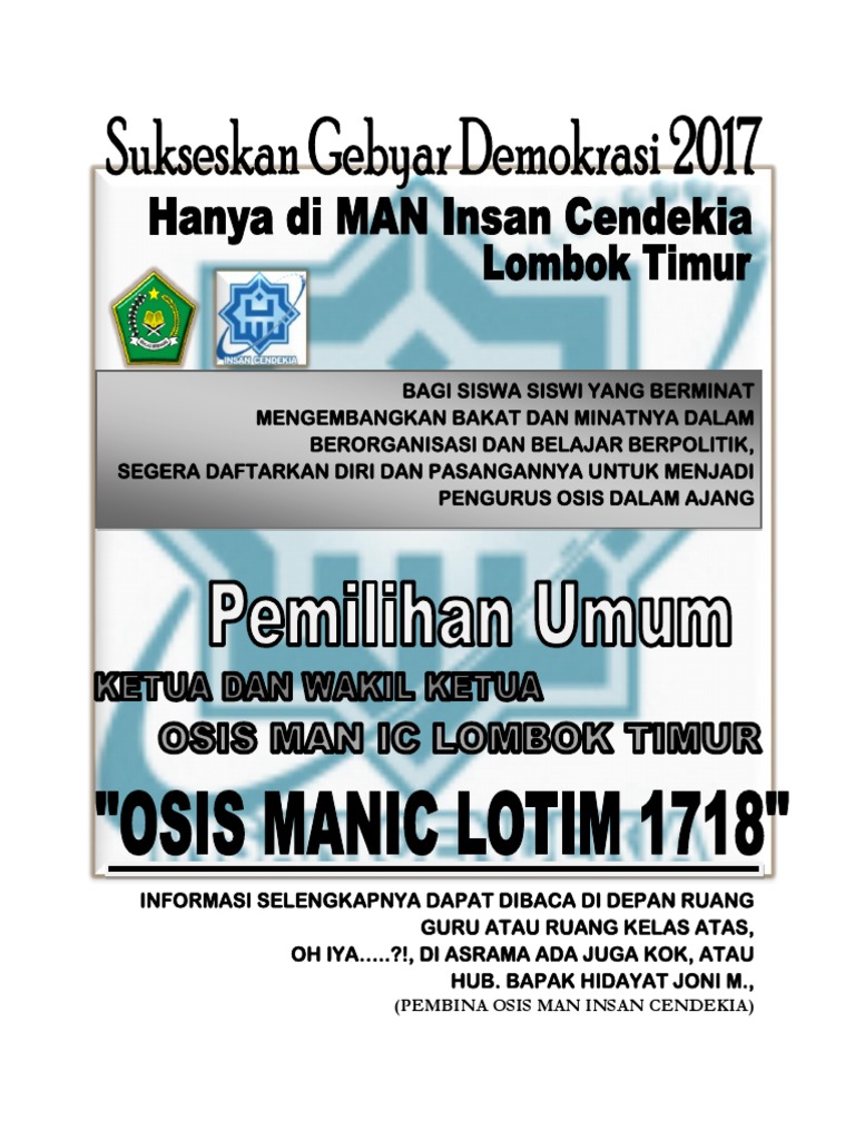 15+ Trend Terbaru Pamflet Pemilihan Osis Little Duckling