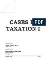 Cases in Taxation I: Submitted To