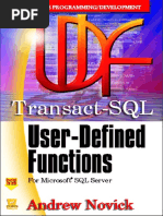 Transact-SQL User-Defined Functions For MSSQL Server PDF