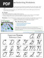 Cursive Handwriting Practice Grids PDF