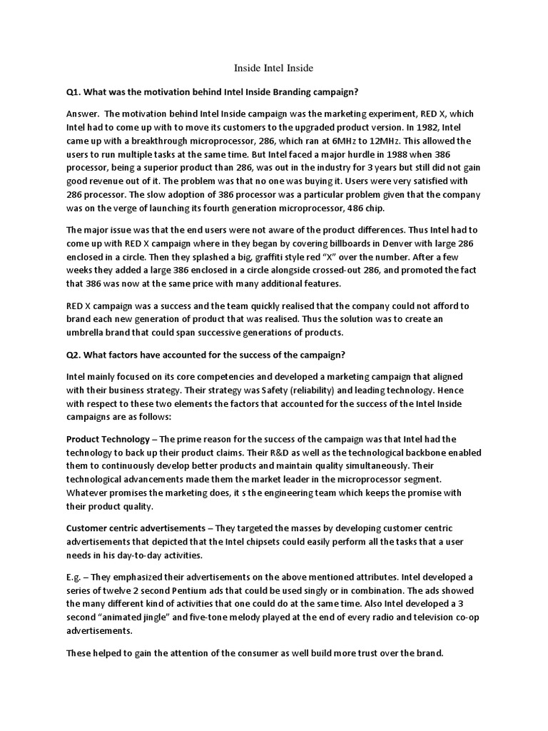 Inside Intel Inside Pdf Intel Microprocessor