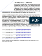 Global Warming Essay 1105 Words