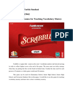 NAME: Rani Farida Sundani NPM: A2B015042 ICT: Scrabble Games For Teaching Vacabulary Matery