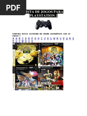 Lista de Jogos para Playstation 2