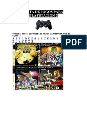 Lista de Jogos para Playstation 2