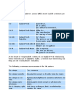 Sentence Patterns