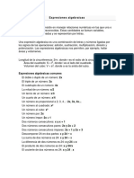 Expresiones Algebraicas