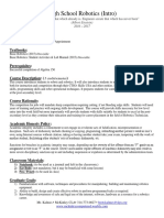 intro robotics syllabus