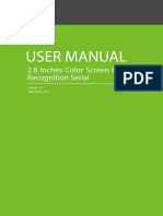 2.8 Inches Color Screen Facial Recognition Series Products User Manual V1.0