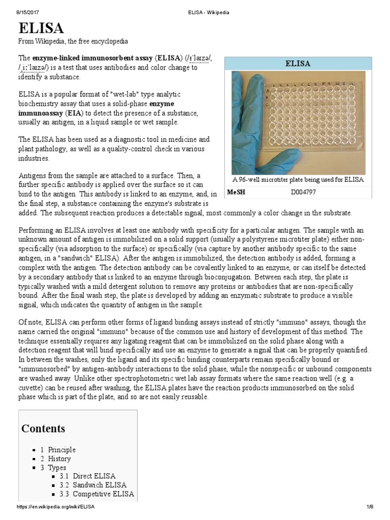 ELISA - Basic Protocol & Principles | PDF | Elisa | Immunoassay