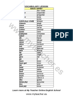 018 Vocabulario 60 Verbos Básicos A Conocer