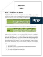 Arthneeti Rules: Round 1: Introduction - Set Up Stage