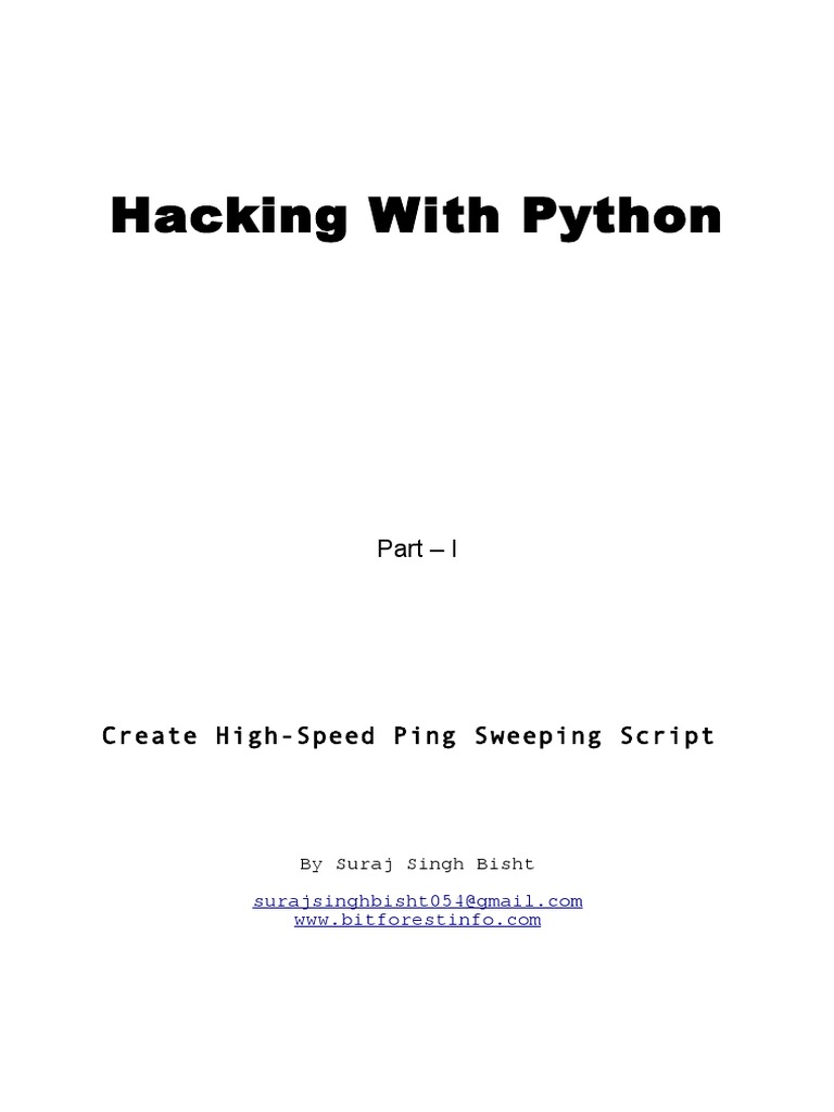Create High Speed Ping Scanning Script With Python | PDF | Computer ...