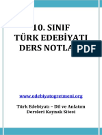 10.sinif Türk Edebi̇yati Ders Notlari PDF