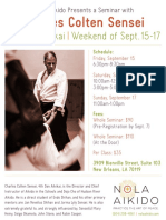 Charles Colten Sensei at NOLA Aikido September 2017 Flyer