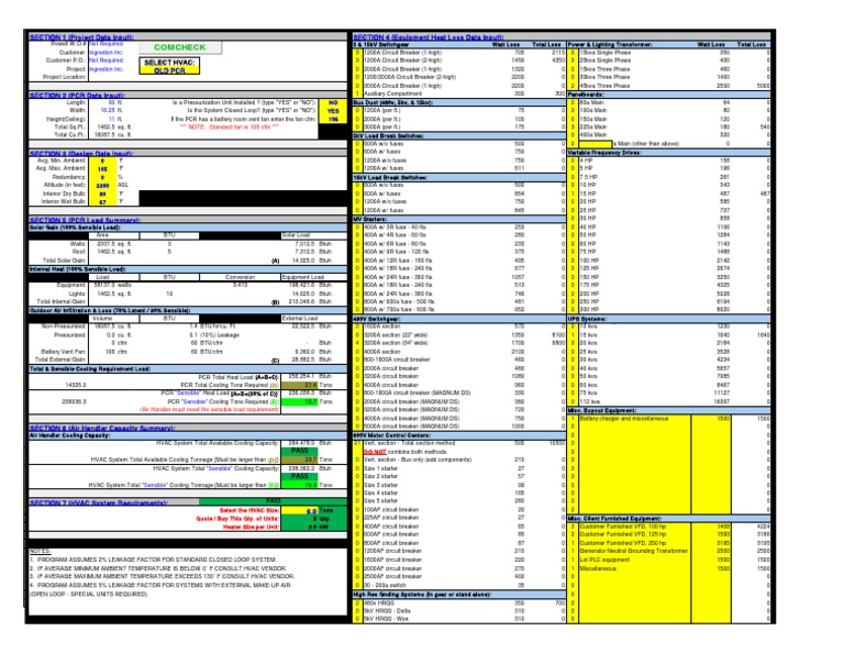 HVAC Calculation PDF Hvac Electromechanical Engineering