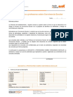 Encuesta A Profesores Sobre Convivencia Escolar PDF