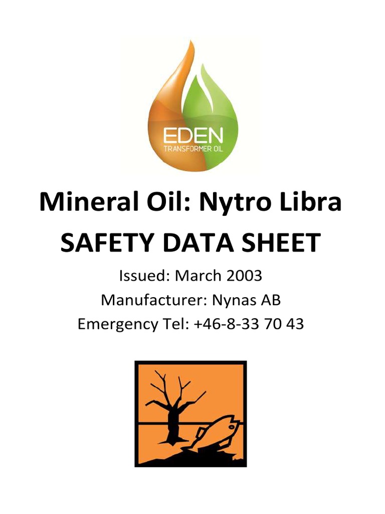 Msds Mineral Transformer Oil Toxicity Carbon Dioxide