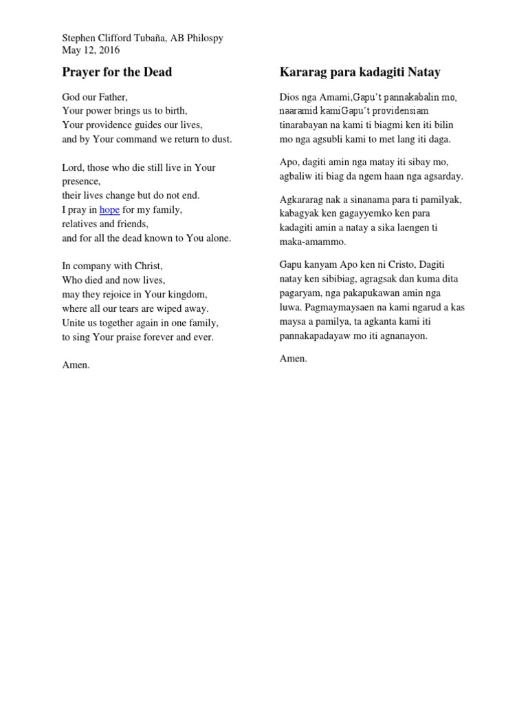 Say This Prayer For The Dead And Feel Their Presence - abo4htc