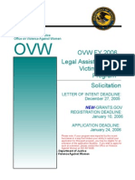 OVW FY 2006 Legal Assistance For Victims Grant Program Solicitation