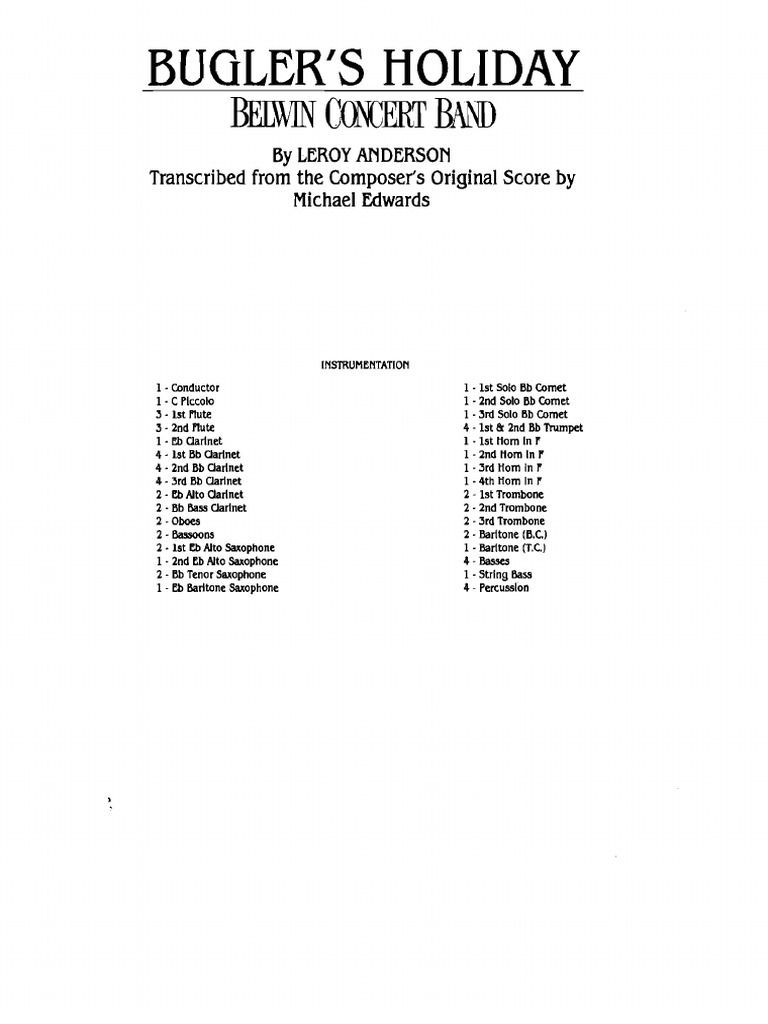 Bugler Holiday PDF