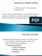 Introduction To Public Policy