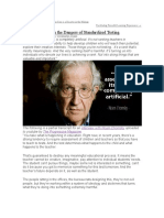 The Dangers Odf Satndarized Testing Noam Chomsky