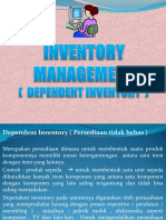 Inventory Management (Dependent Iventory) - MRP - ERP