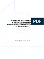 Manual de Normas y Procedimientos Unidad de Comercializacion y Mercadeo