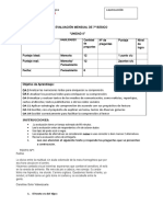 Evaluación Mensual de 7º Básico