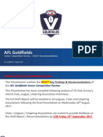 AFL Goldfields Senior Review - Draft Findings Presentation - August 2017 - FINAL