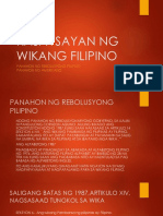 Kasaysayan NG Wikang Filipino