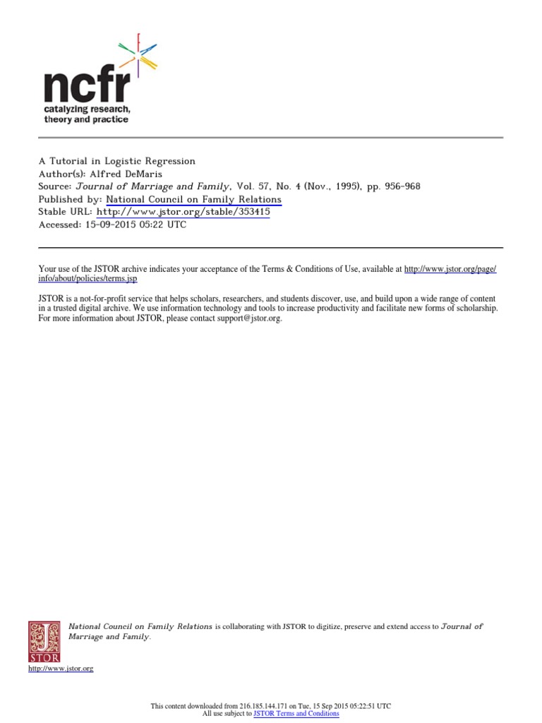 dissertation using logistic regression
