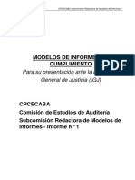 Subcomisión Redactora de Modelos de Informes - Informe N 1 - Modelos Informes de Cumplimiento IGJ