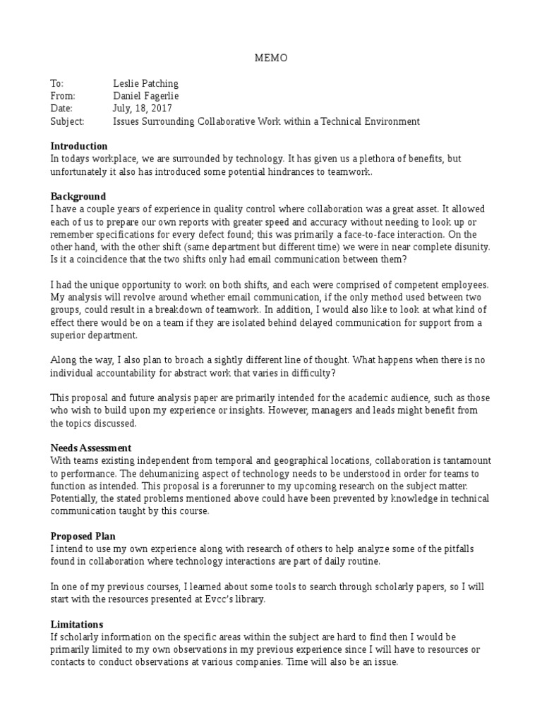 Technical Report Proposal | PDF | Communication | Emergence