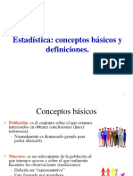 Conceptos básicos de estadística: variables, distribuciones, medidas de tendencia central y dispersión