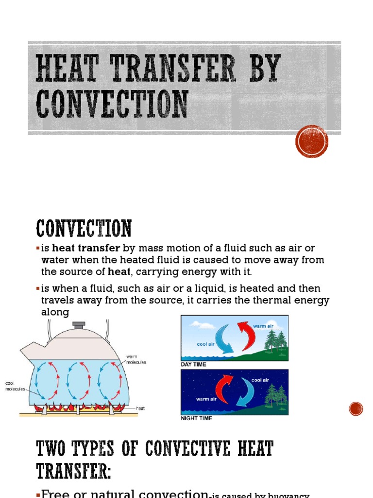 Heat Transfer by Convection Heat Transfer Convection