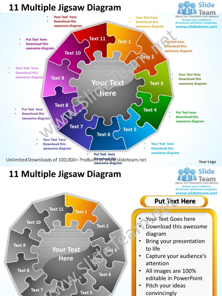 Editable 11 Jigsaw Diagram Template | PDF | Computing And Information ...