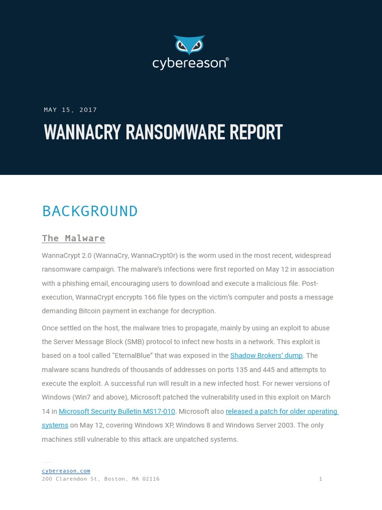 WannaCry Ransomware Analysis | PDF | Ransomware | Malware