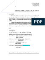 Precipitación de sales mediante reacciones químicas